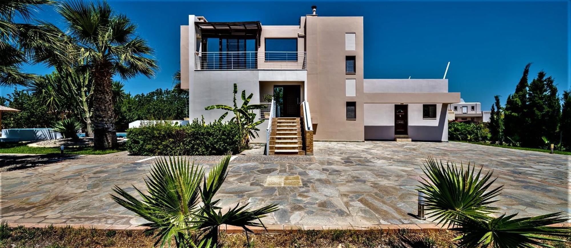 Xenos Villa 2 With A Private Pool,Near The Sea Тигаки Экстерьер фото